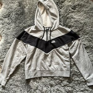 Gray Nike zip-up hoodie